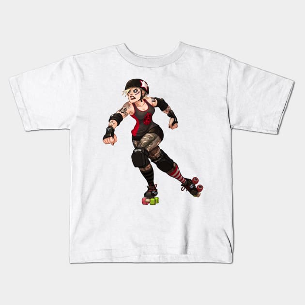 Arsenicki - roller derby star Kids T-Shirt by mdashow